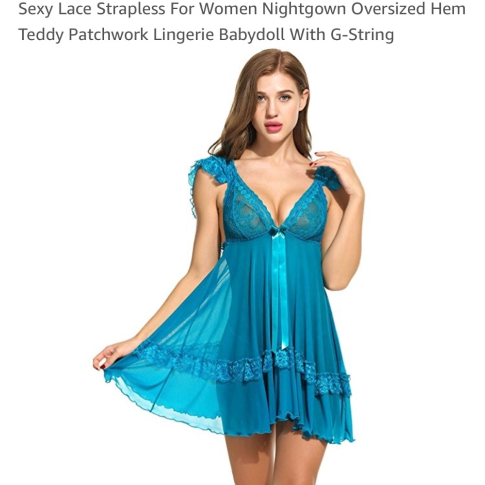 Sexy Lace Strapless For Women Nightgown